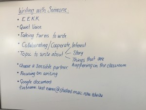 Writing with Someone Anchor chart